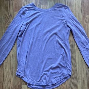 Soft pink long sleeve tee